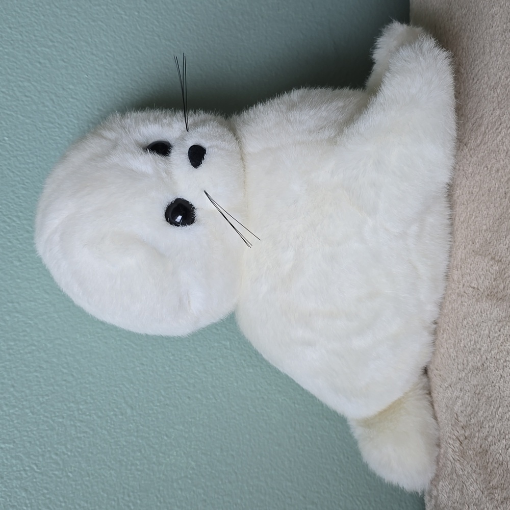 TY 1990 Misty White Seal, Vintage 2nd Gen Plush Stuffed Toy